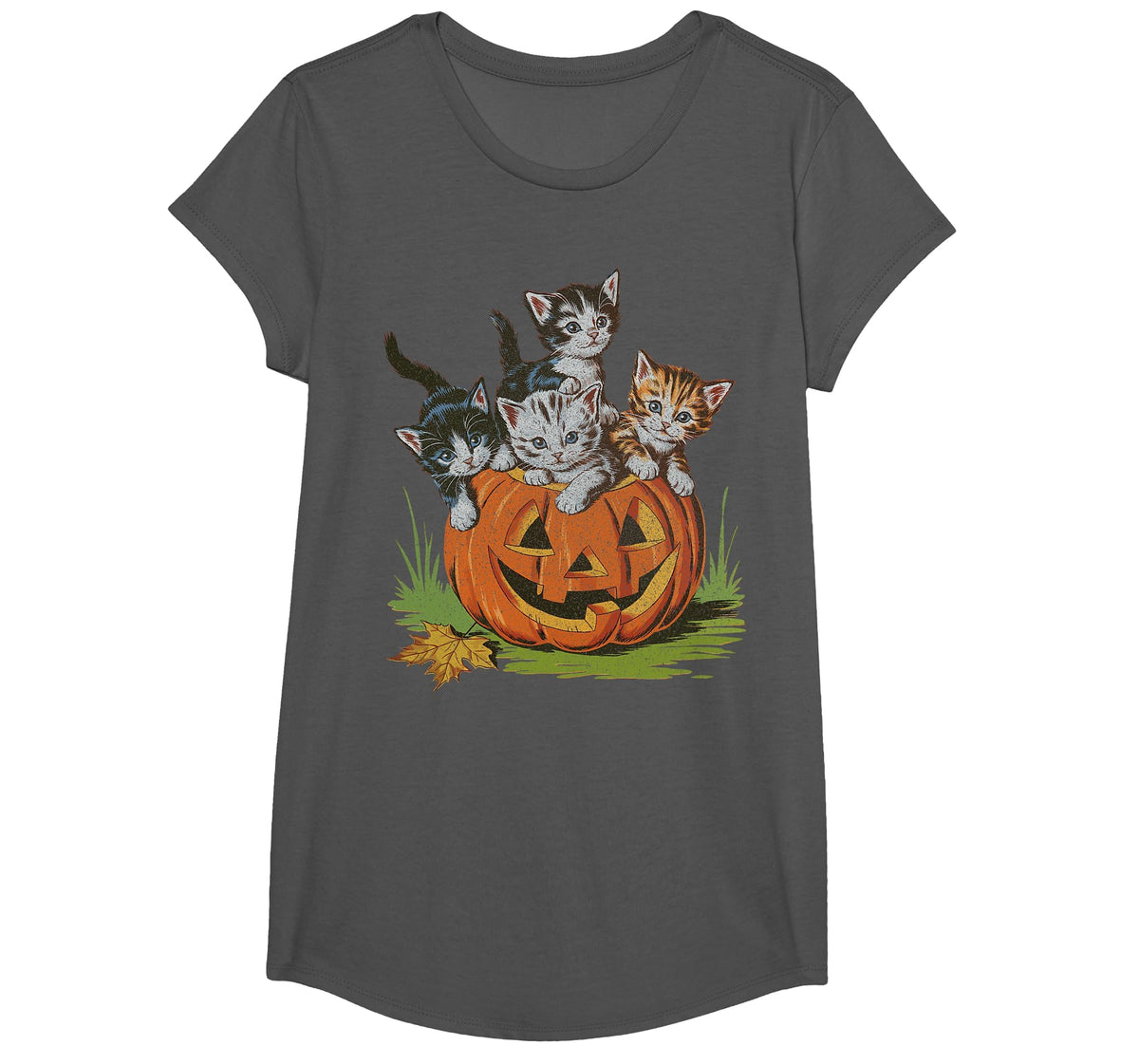 Halloween Vintage 90s Cat Pumpkin Spooky Season Men Women T-Shirt