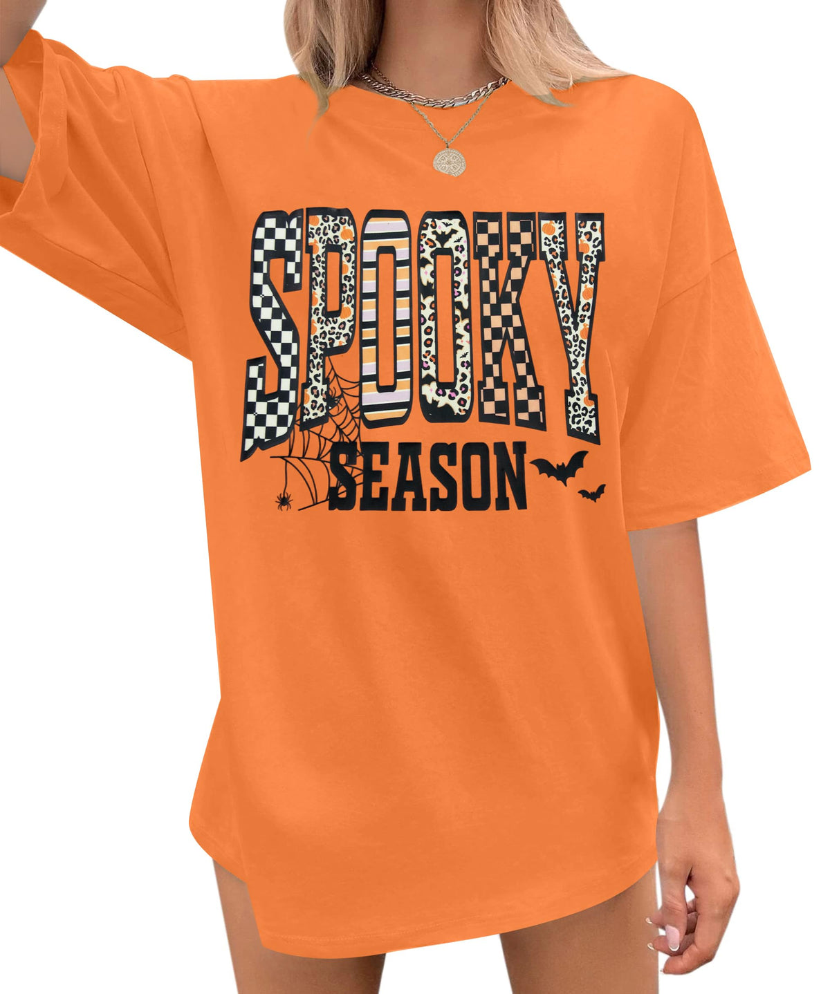 Vintage Halloween Shirt Women Oversized Spooky Shirts Monster Ghost Tee Top
