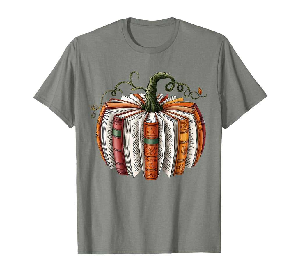 Retro Funny Fall Book Pumpkin Witch Bookworms Librarians T-Shirt