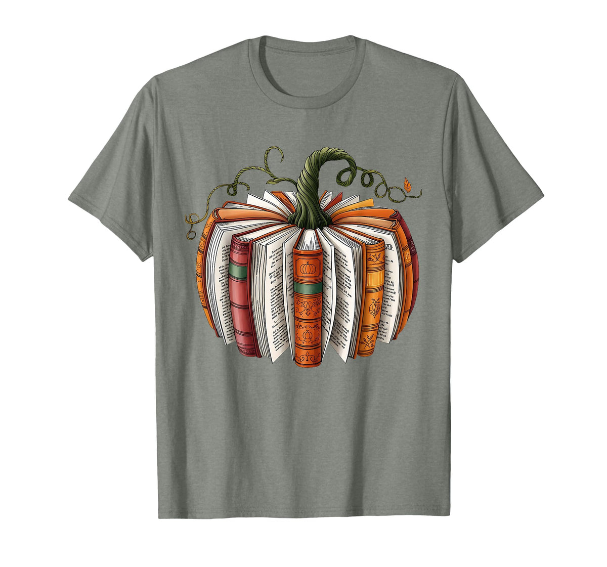 Retro Funny Fall Book Pumpkin Witch Bookworms Librarians T-Shirt