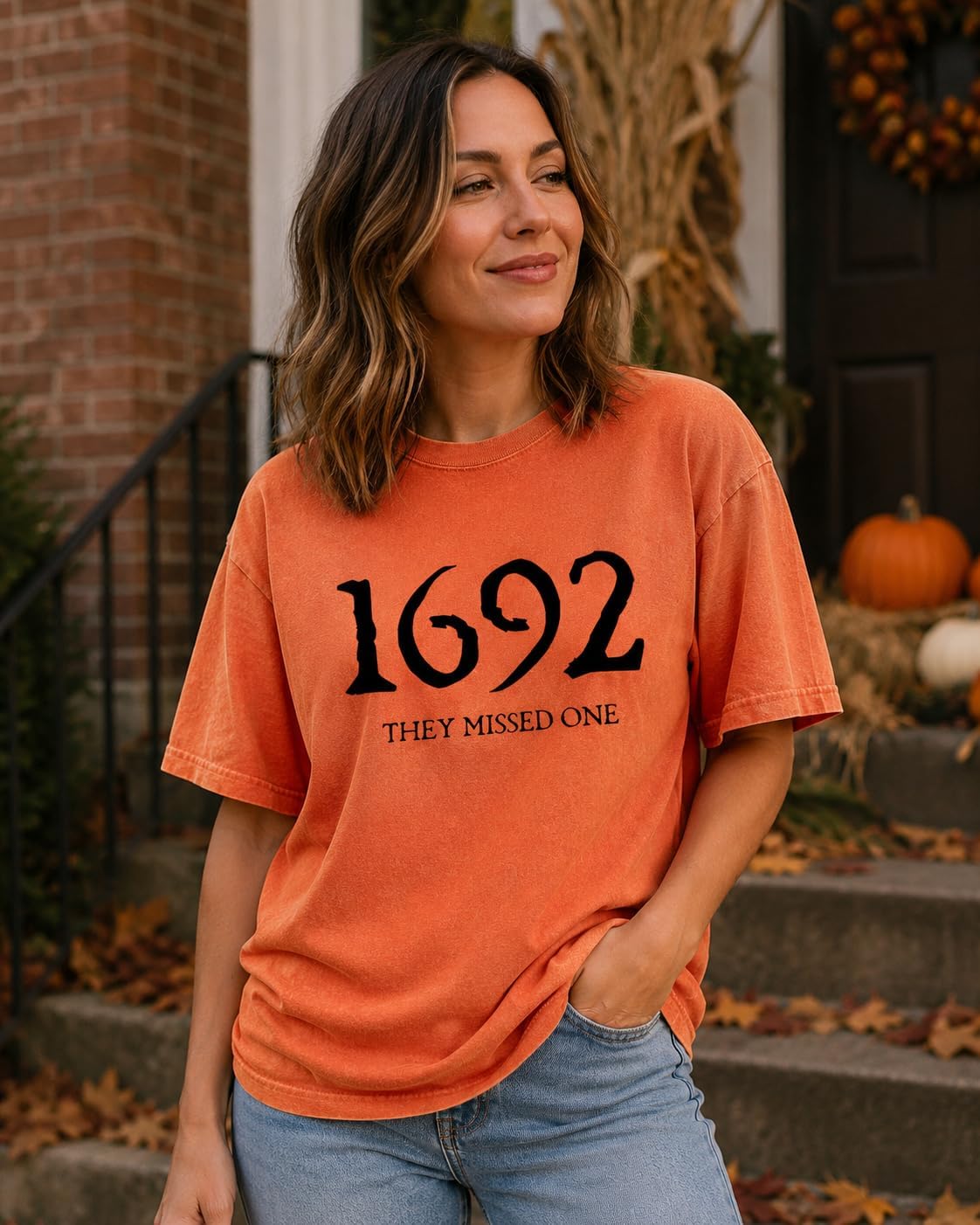 Halloween Shirts for Women 1692 They Missed One Shirt Boo JEE Ghost Shirt