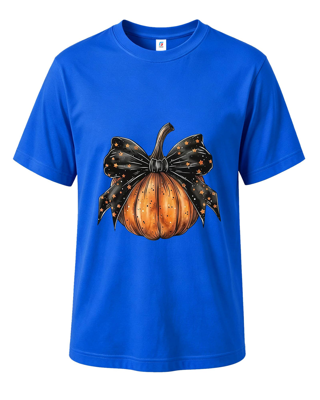 Halloween Pumpkin Bow T-Shirt Unique Graphic Tee for Women Holiday Wear