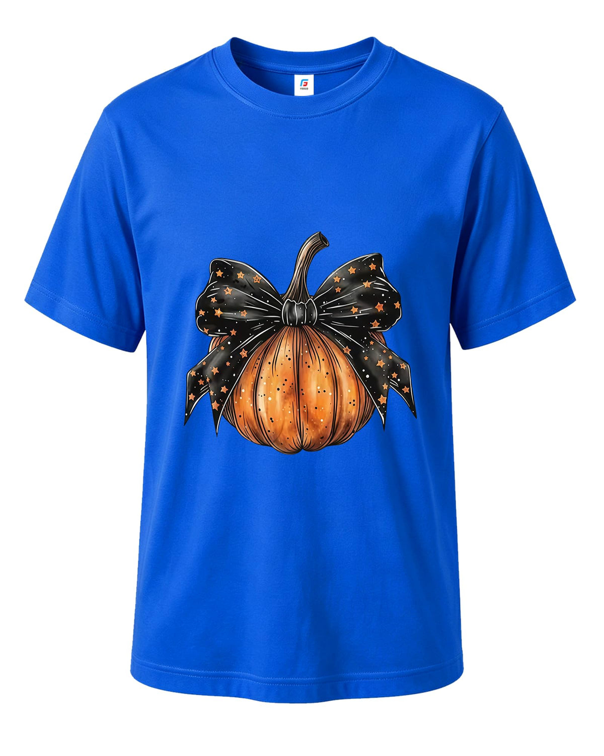 Halloween Pumpkin Bow T-Shirt Unique Graphic Tee for Women Holiday Wear