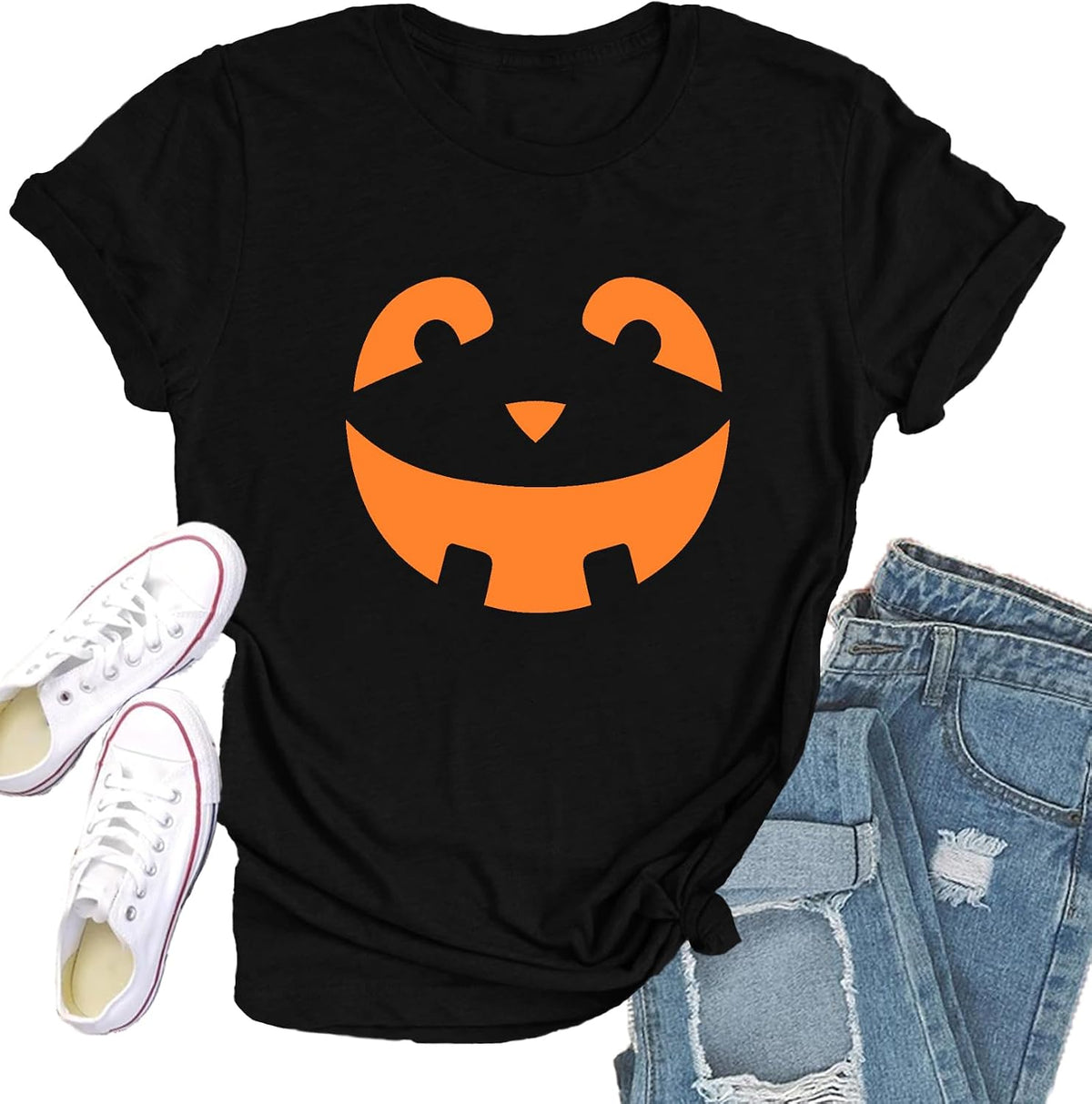 Halloween Shirts for Women Halloween Pumpkin T-Shirt