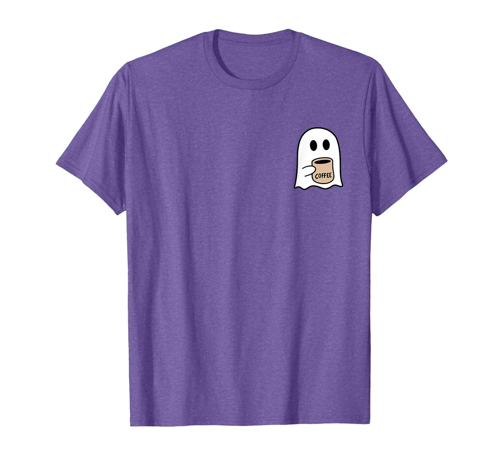 Ghost Drinking Coffee Funny Halloween Costume Coffee Lover T-Shirt