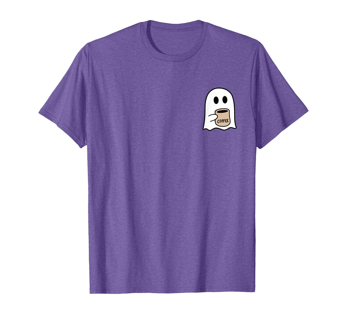 Ghost Drinking Coffee Funny Halloween Costume Coffee Lover T-Shirt