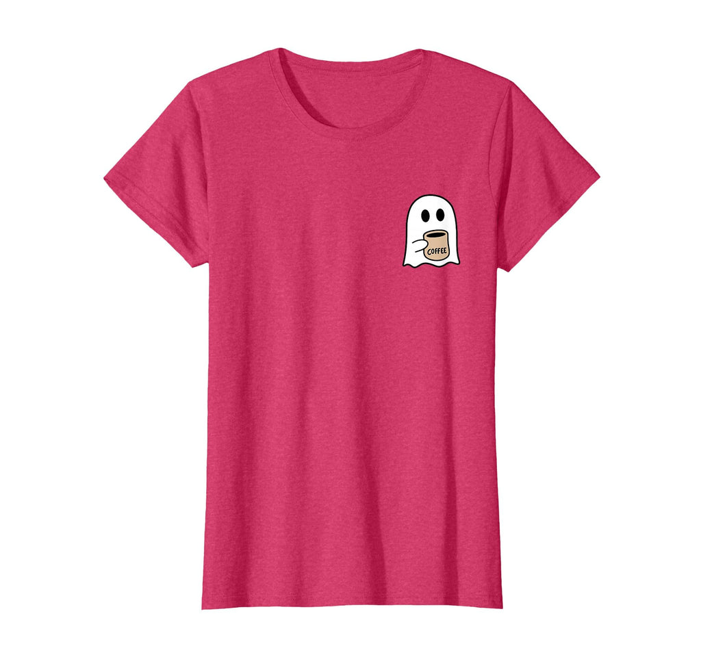 Ghost Drinking Coffee Funny Halloween Costume Coffee Lover T-Shirt
