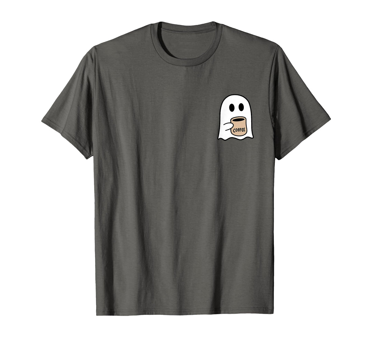 Ghost Drinking Coffee Funny Halloween Costume Coffee Lover T-Shirt