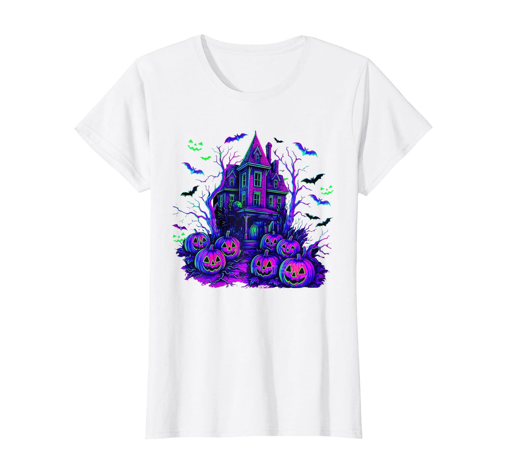 Vintage Halloween Spooky Scene Retro Pumpkin Scary Season T-Shirt