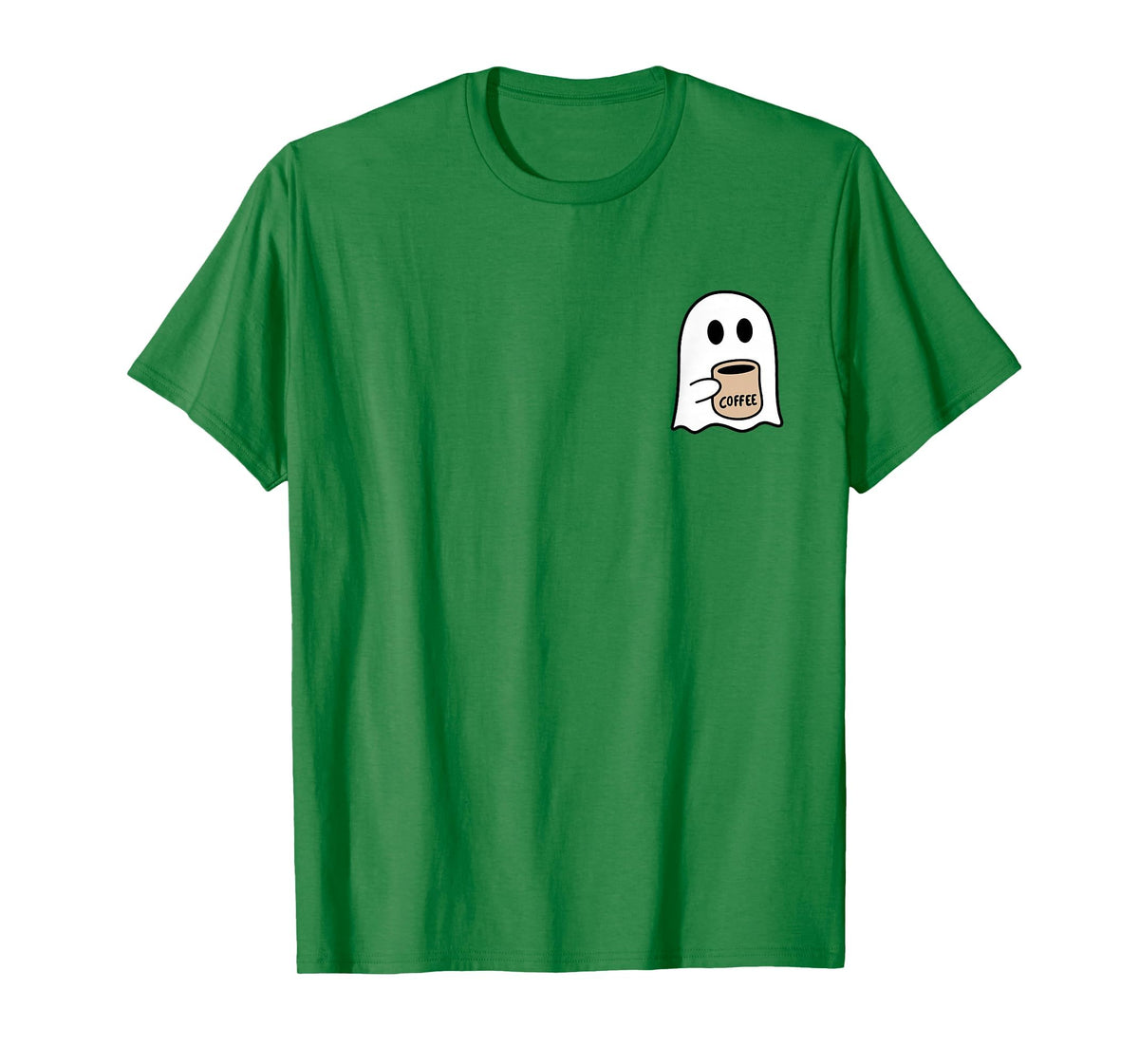 Ghost Drinking Coffee Funny Halloween Costume Coffee Lover T-Shirt