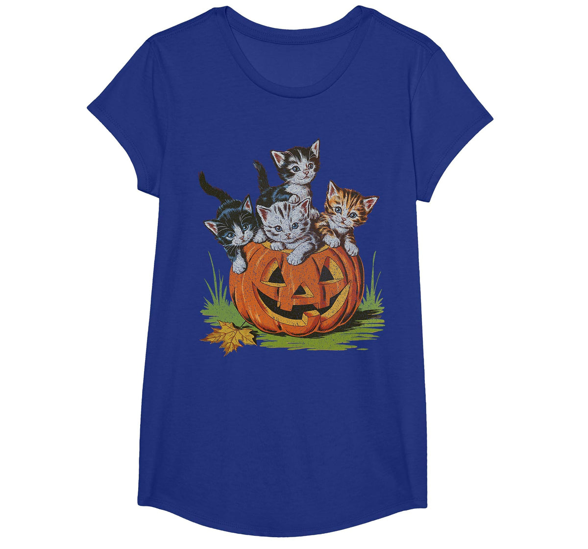 Halloween Vintage 90s Cat Pumpkin Spooky Season Men Women T-Shirt
