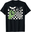Spooky Season Halloween Vibes Pinky Promise Skeleton Bat T-Shirt