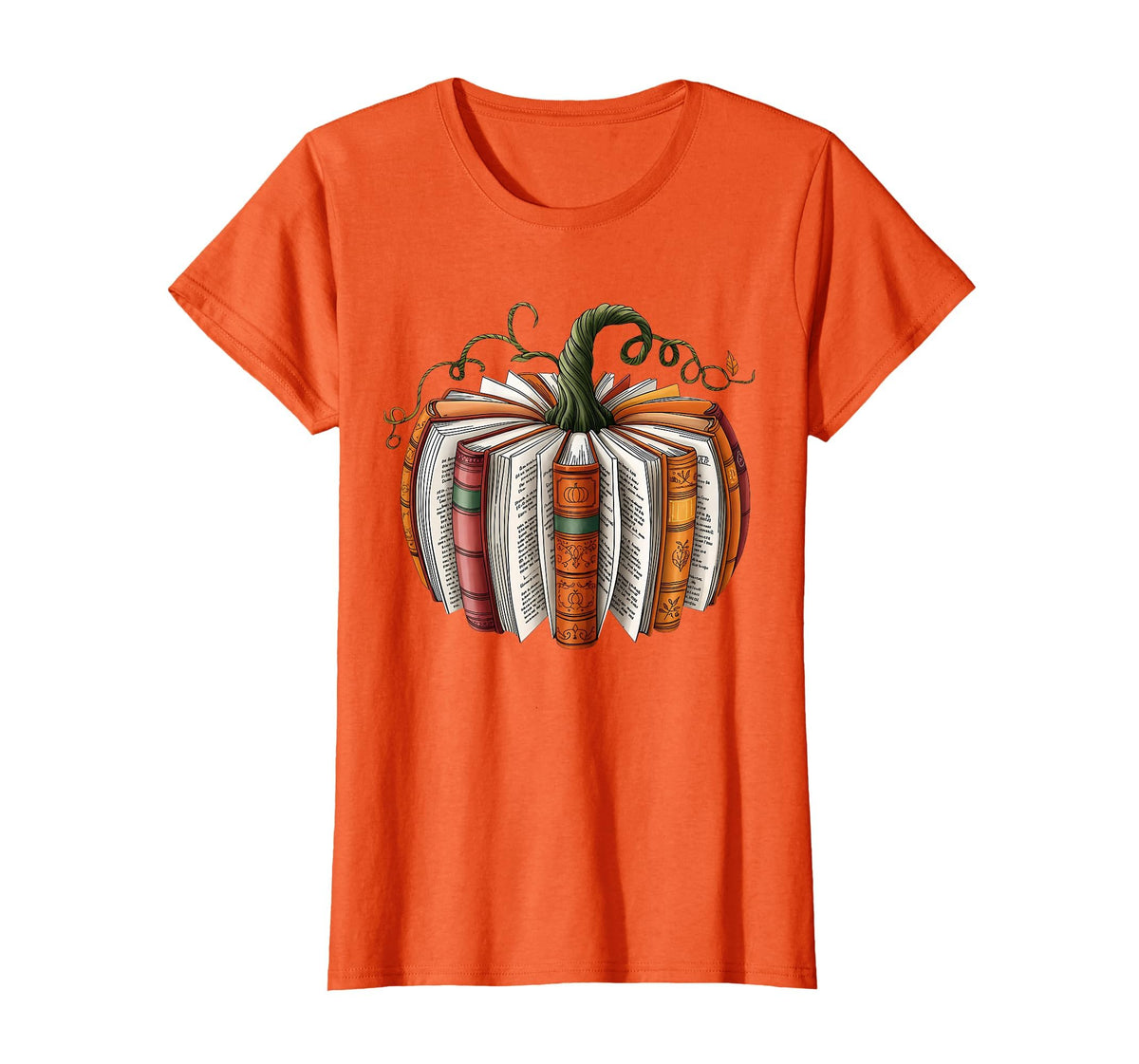 Retro Funny Fall Book Pumpkin Witch Bookworms Librarians T-Shirt