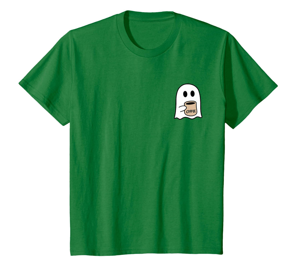 Ghost Drinking Coffee Funny Halloween Costume Coffee Lover T-Shirt