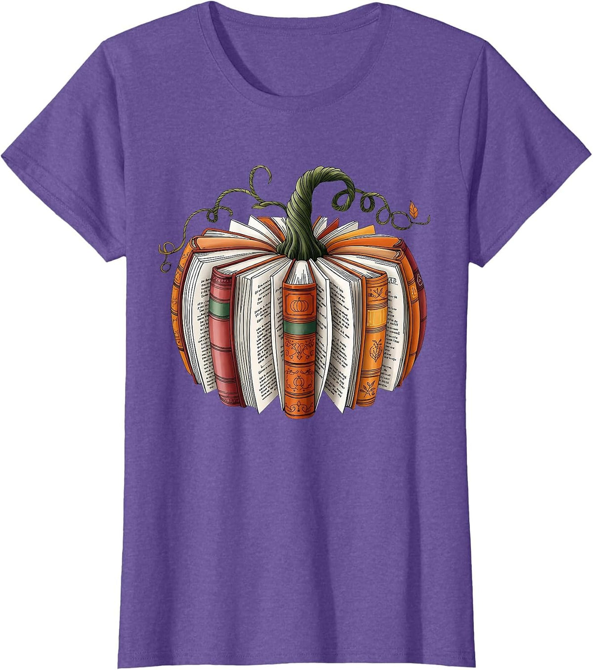 Retro Funny Fall Book Pumpkin Witch Bookworms Librarians T-Shirt