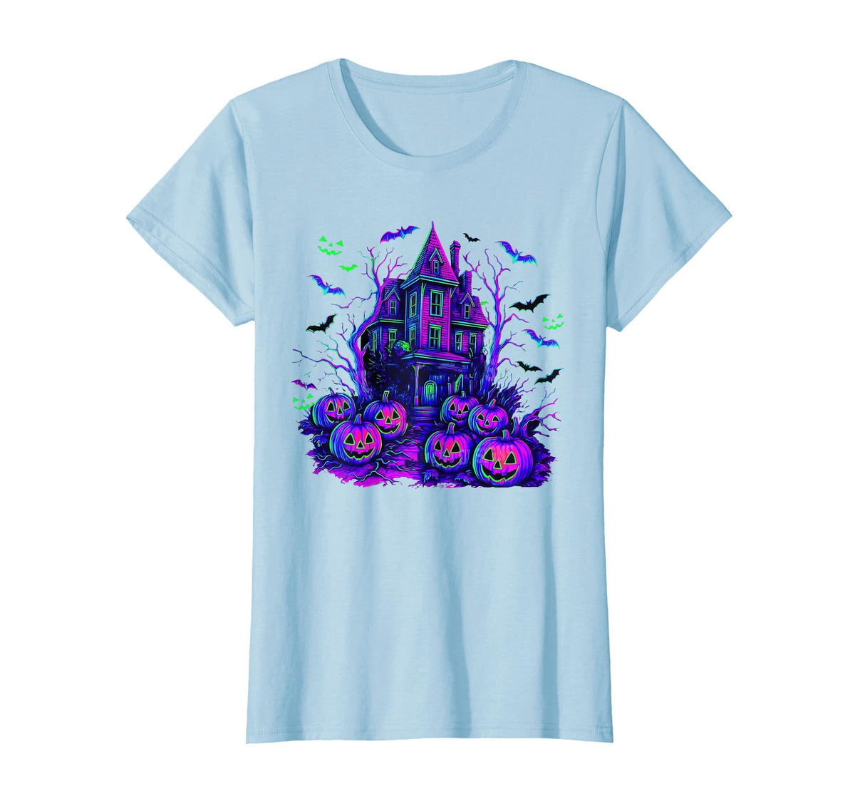 Vintage Halloween Spooky Scene Retro Pumpkin Scary Season T-Shirt