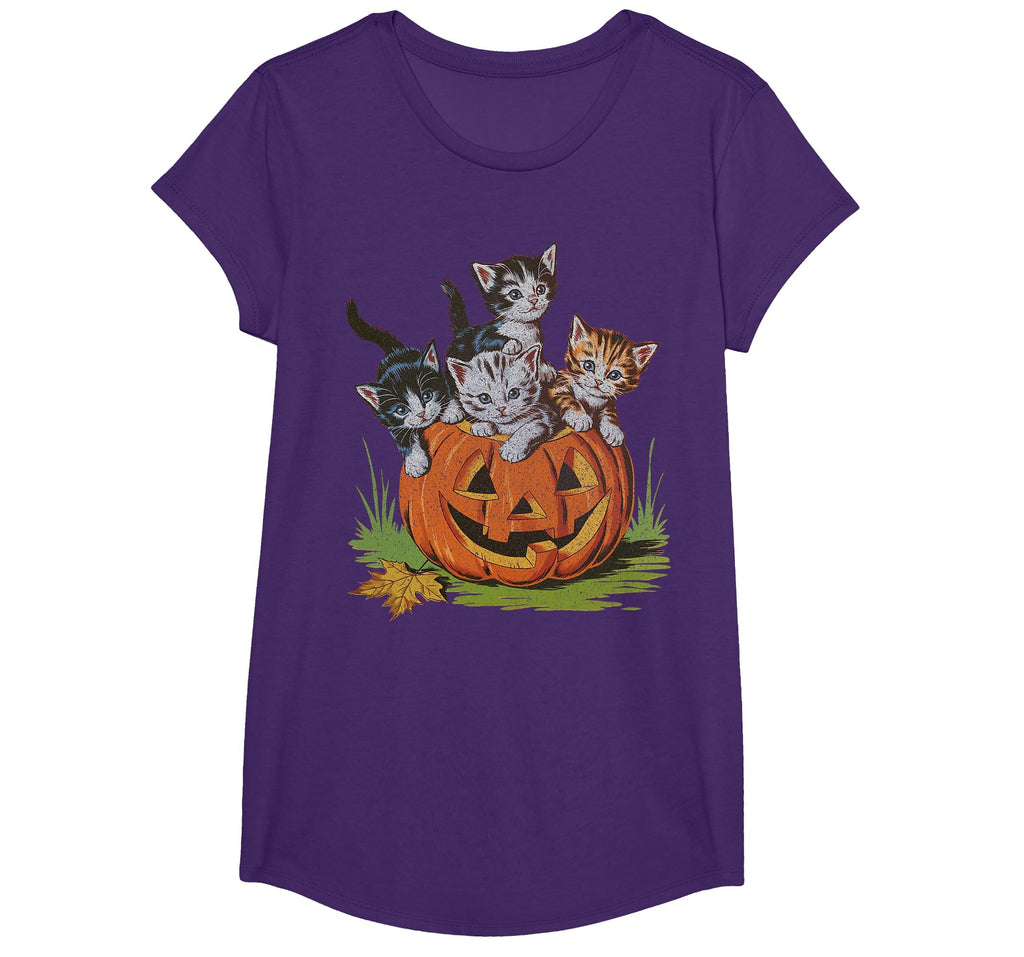 Halloween Vintage 90s Cat Pumpkin Spooky Season Men Women T-Shirt