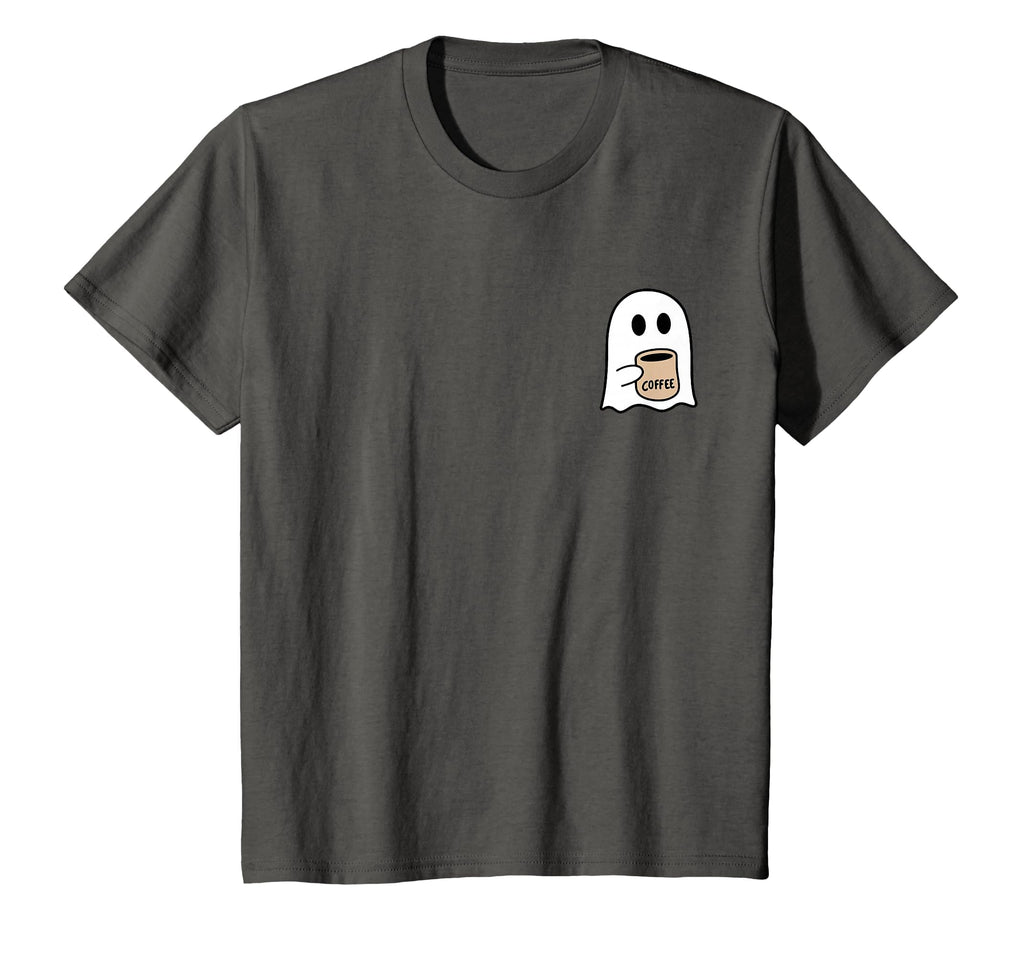 Ghost Drinking Coffee Funny Halloween Costume Coffee Lover T-Shirt
