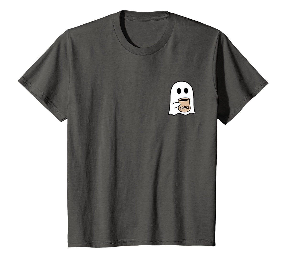 Ghost Drinking Coffee Funny Halloween Costume Coffee Lover T-Shirt