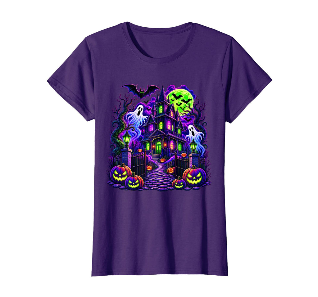 Vintage Halloween Spooky Scene Pumpkin Scary Costume Graphic T-Shirt
