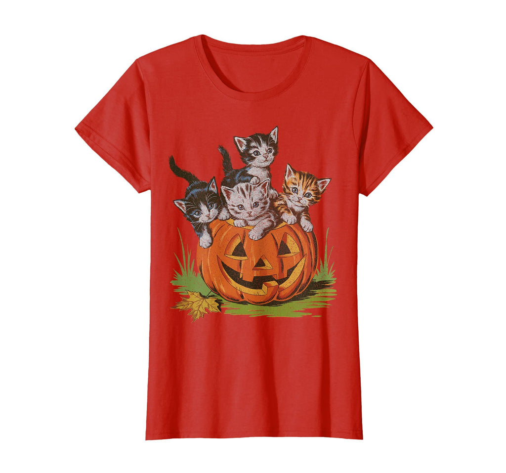 Halloween Vintage 90s Cat Pumpkin Spooky Season Men Women T-Shirt