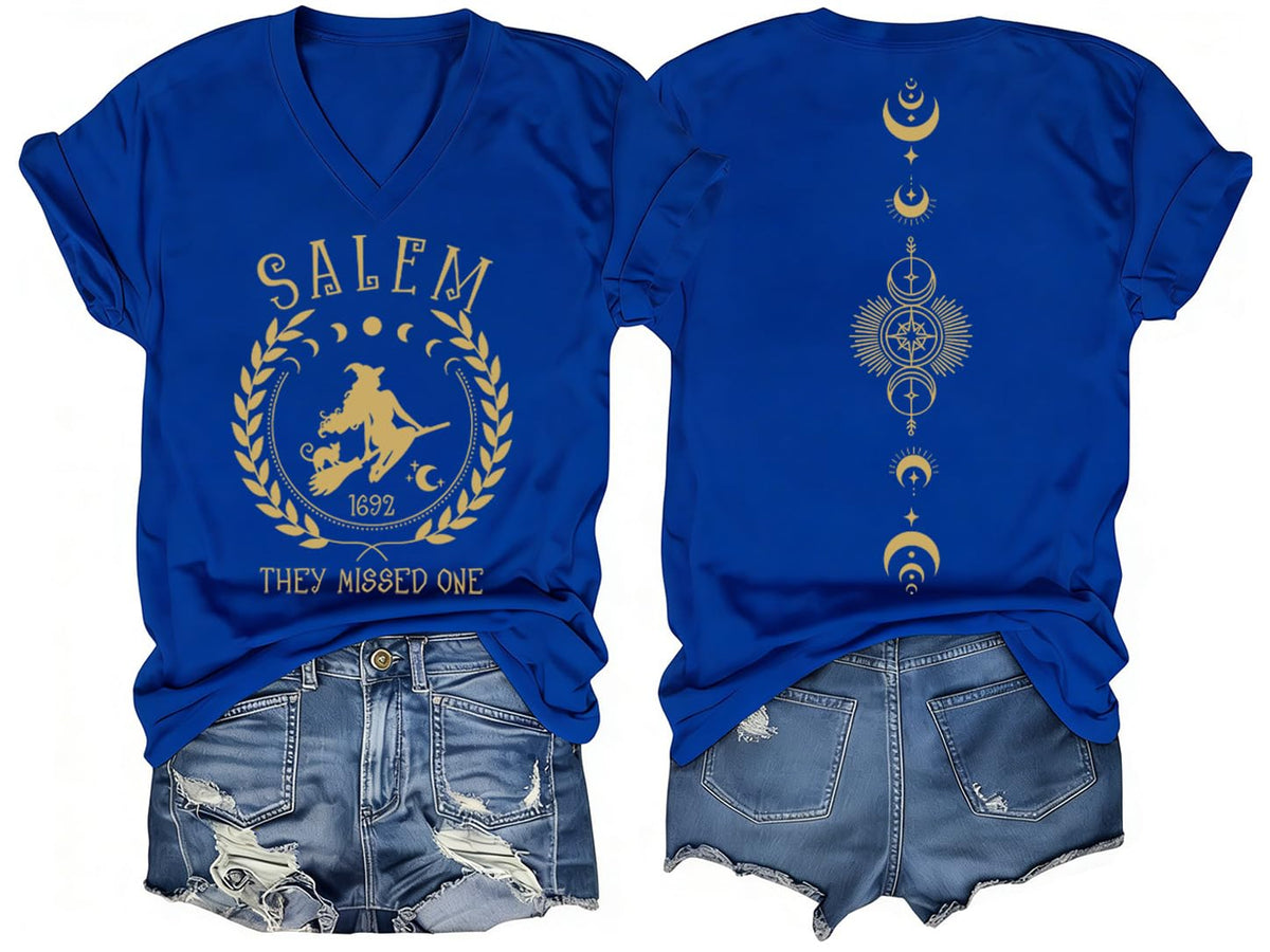 Salem 1692 They Missed One T-Shirt Halloween Salem Witch Shirt for Women