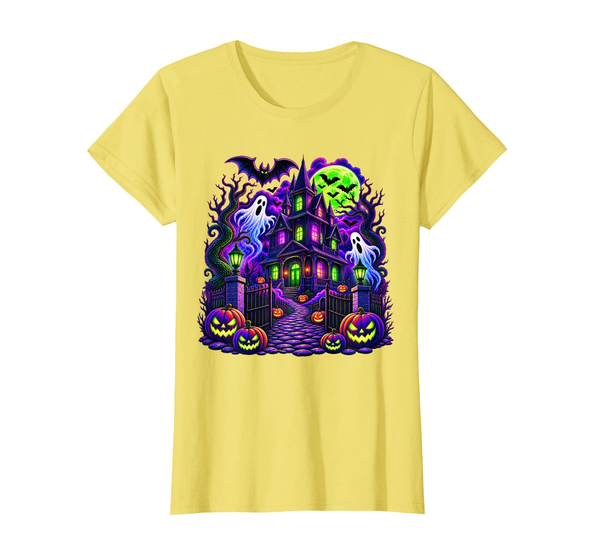 Vintage Halloween Spooky Scene Pumpkin Scary Costume Graphic T-Shirt