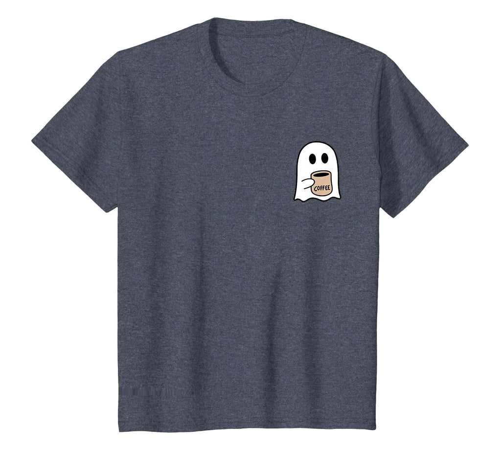 Ghost Drinking Coffee Funny Halloween Costume Coffee Lover T-Shirt