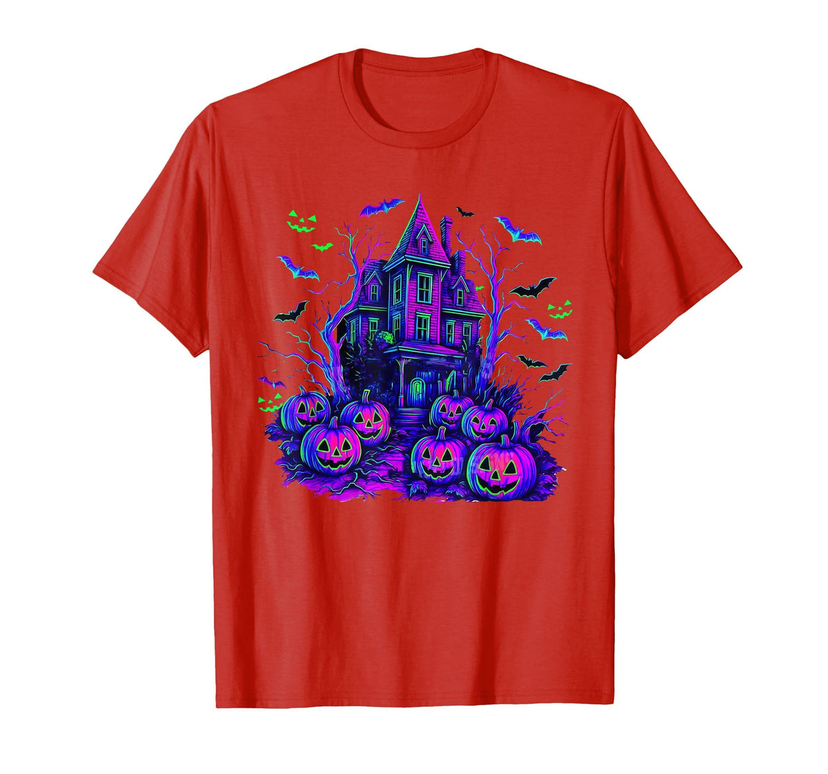 Vintage Halloween Spooky Scene Retro Pumpkin Scary Season T-Shirt