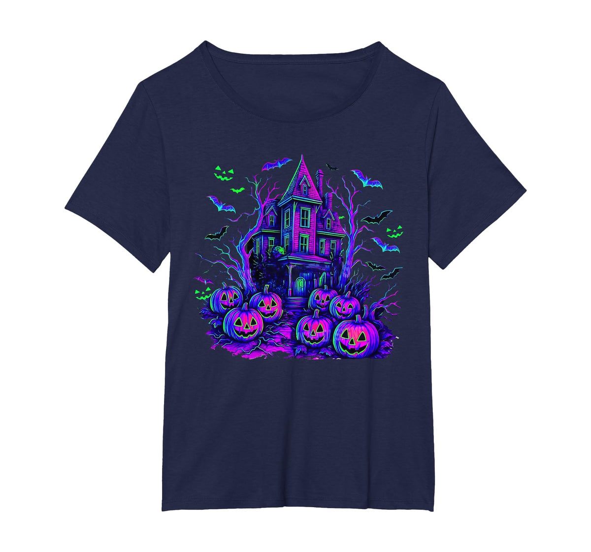 Vintage Halloween Spooky Scene Retro Pumpkin Scary Season T-Shirt