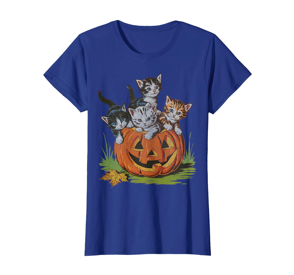 Halloween Vintage 90s Cat Pumpkin Spooky Season Men Women T-Shirt