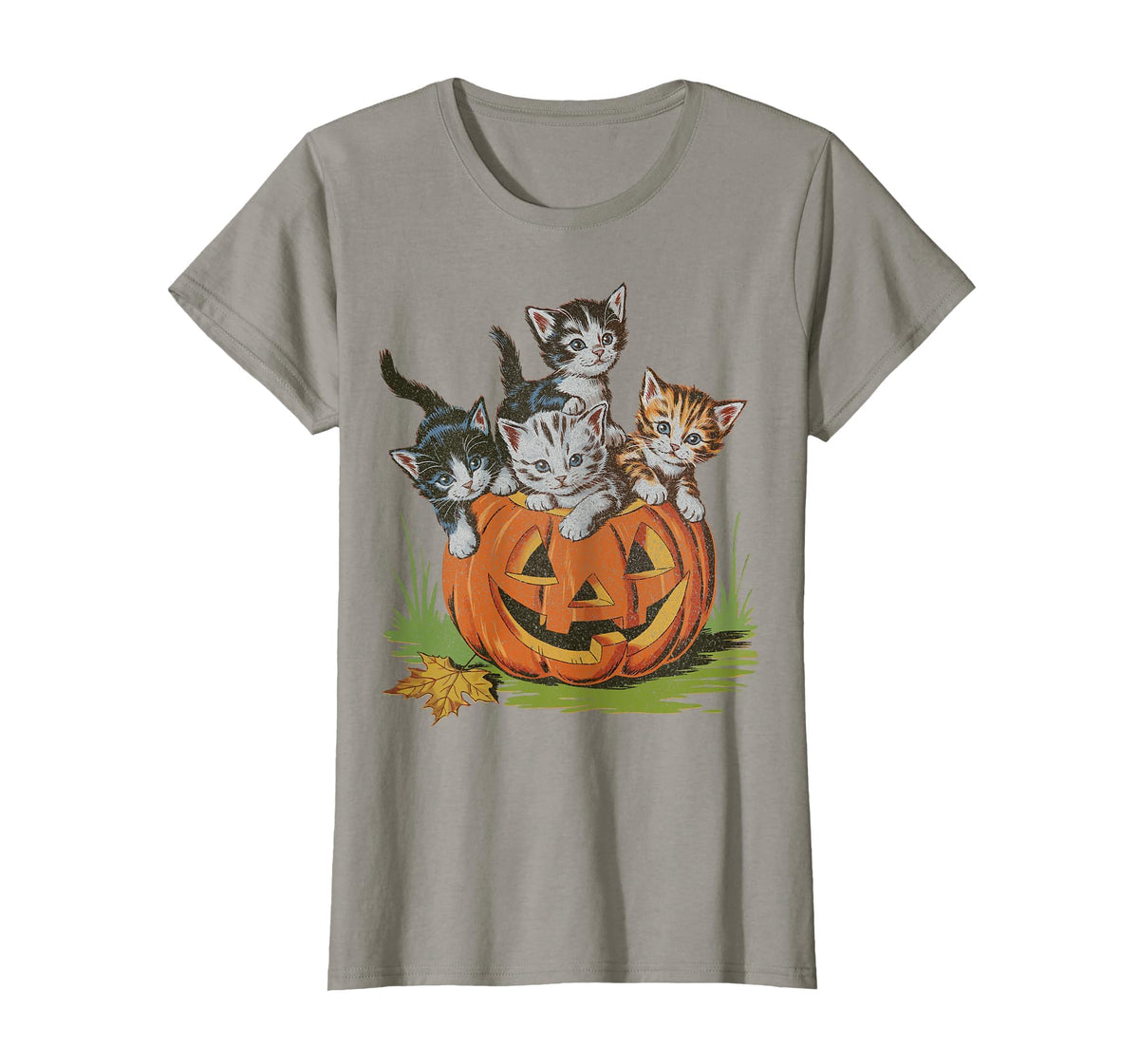 Halloween Vintage 90s Cat Pumpkin Spooky Season Men Women T-Shirt