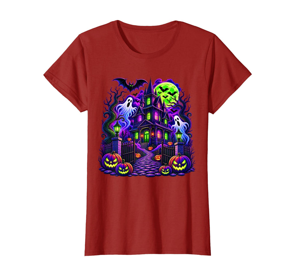 Vintage Halloween Spooky Scene Pumpkin Scary Costume Graphic T-Shirt