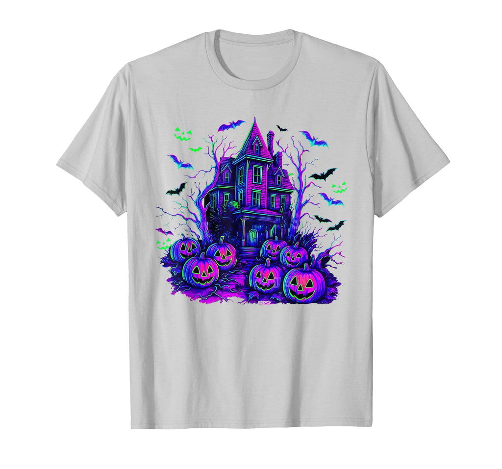 Vintage Halloween Spooky Scene Retro Pumpkin Scary Season T-Shirt