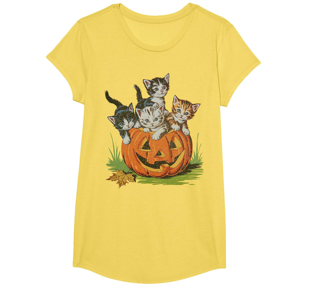 Halloween Vintage 90s Cat Pumpkin Spooky Season Men Women T-Shirt
