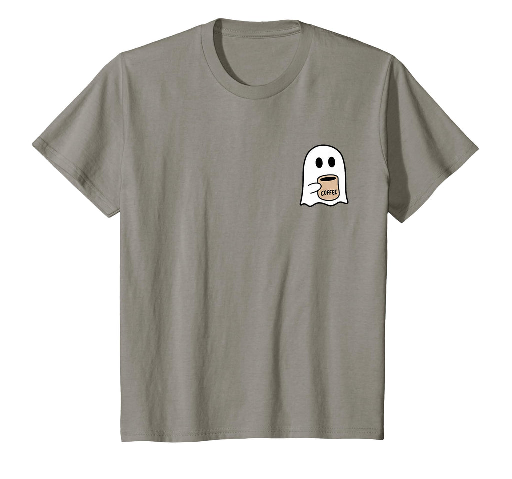 Ghost Drinking Coffee Funny Halloween Costume Coffee Lover T-Shirt