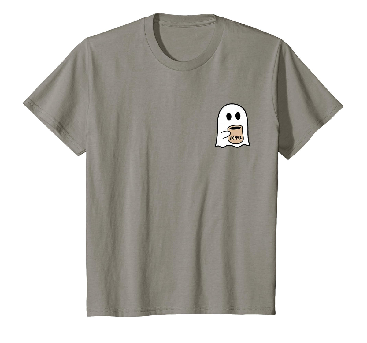 Ghost Drinking Coffee Funny Halloween Costume Coffee Lover T-Shirt