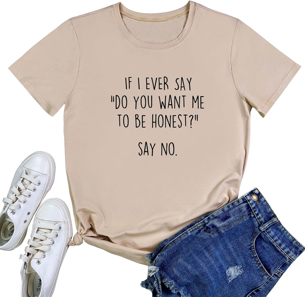 BLACKOO Women Funny Graphic T-Shirts Cute Tees