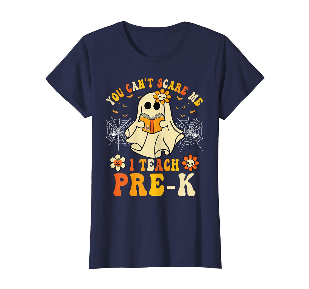 You Can't Scare Me I Teach Pre-K Halloween Teacher Ghost T-Shirt