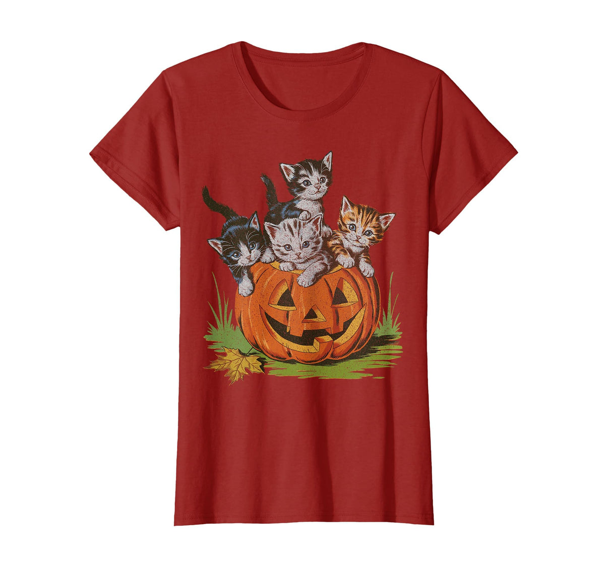 Halloween Vintage 90s Cat Pumpkin Spooky Season Men Women T-Shirt