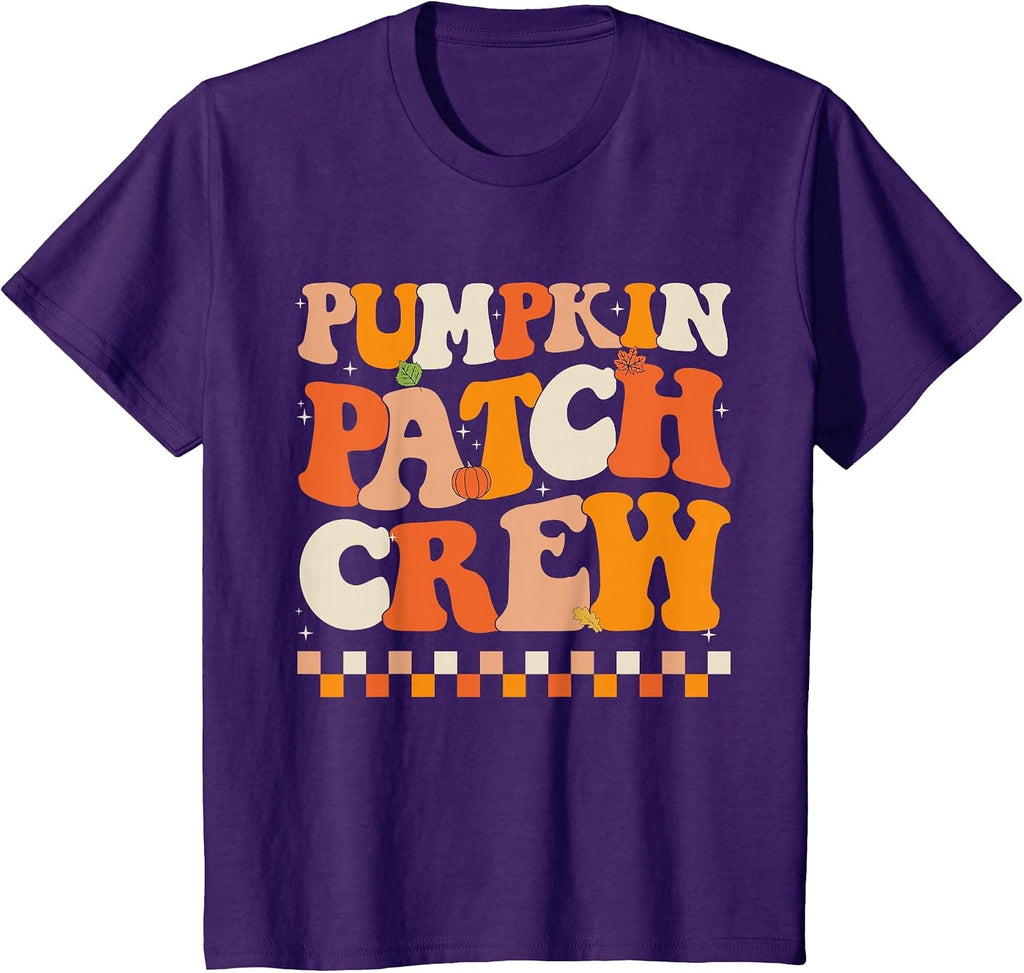 Groovy Pumpkin Patch Crew Pumpkin Patch Crew Fall Halloween T-Shirt