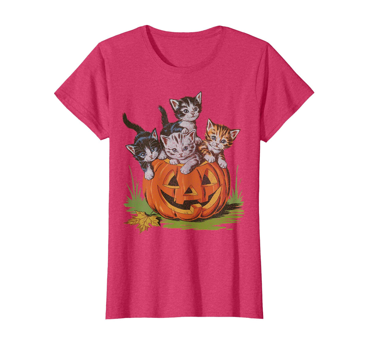 Halloween Vintage 90s Cat Pumpkin Spooky Season Men Women T-Shirt