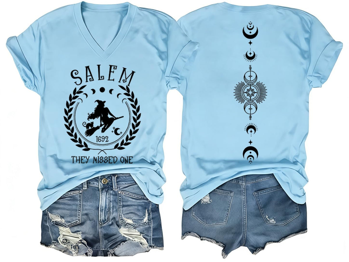 Salem 1692 They Missed One T-Shirt Halloween Salem Witch Shirt for Women