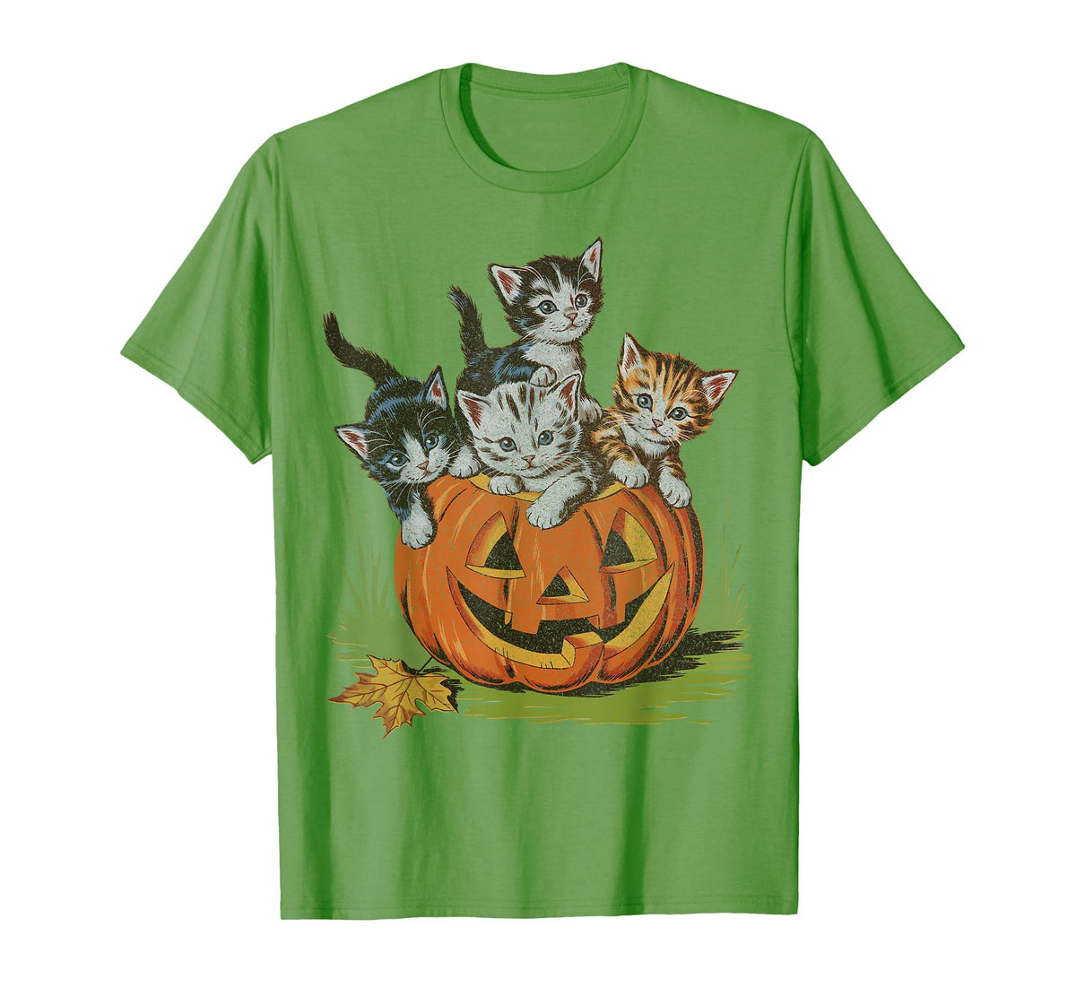 Halloween Vintage 90s Cat Pumpkin Spooky Season Men Women T-Shirt