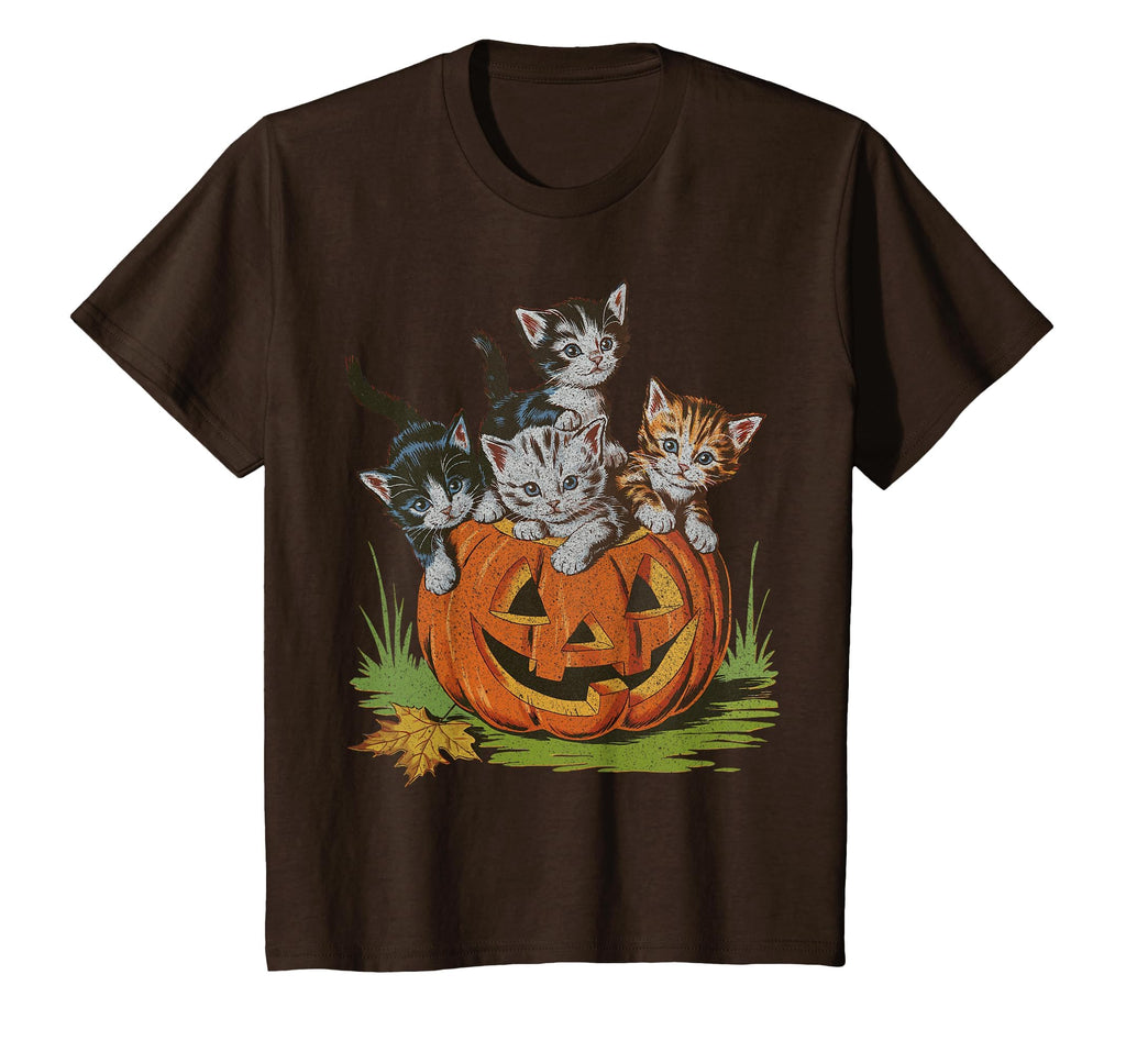 Halloween Vintage 90s Cat Pumpkin Spooky Season Men Women T-Shirt
