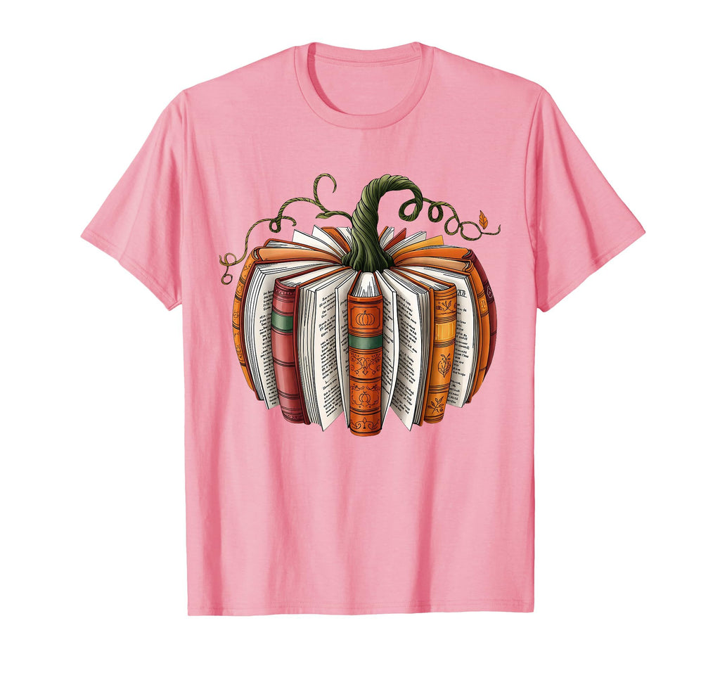 Retro Funny Fall Book Pumpkin Witch Bookworms Librarians T-Shirt