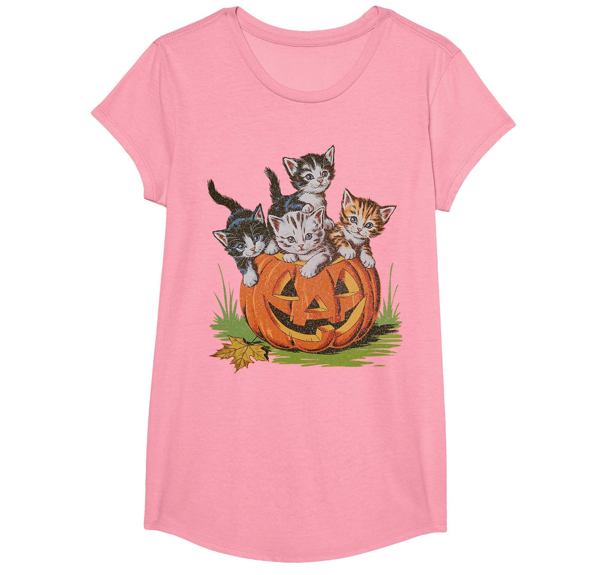 Halloween Vintage 90s Cat Pumpkin Spooky Season Men Women T-Shirt