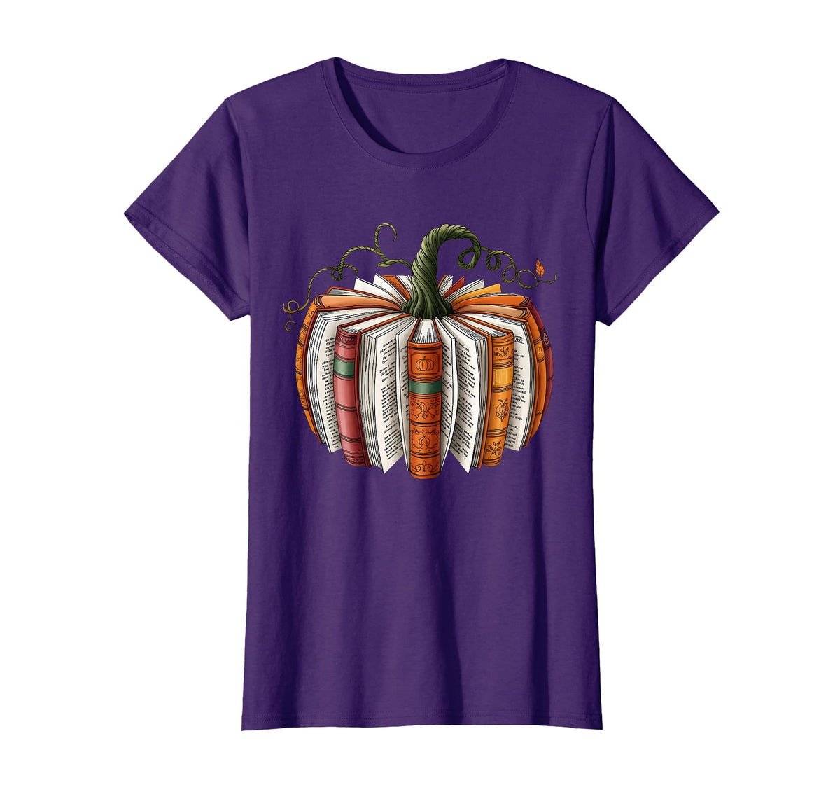 Retro Funny Fall Book Pumpkin Witch Bookworms Librarians T-Shirt