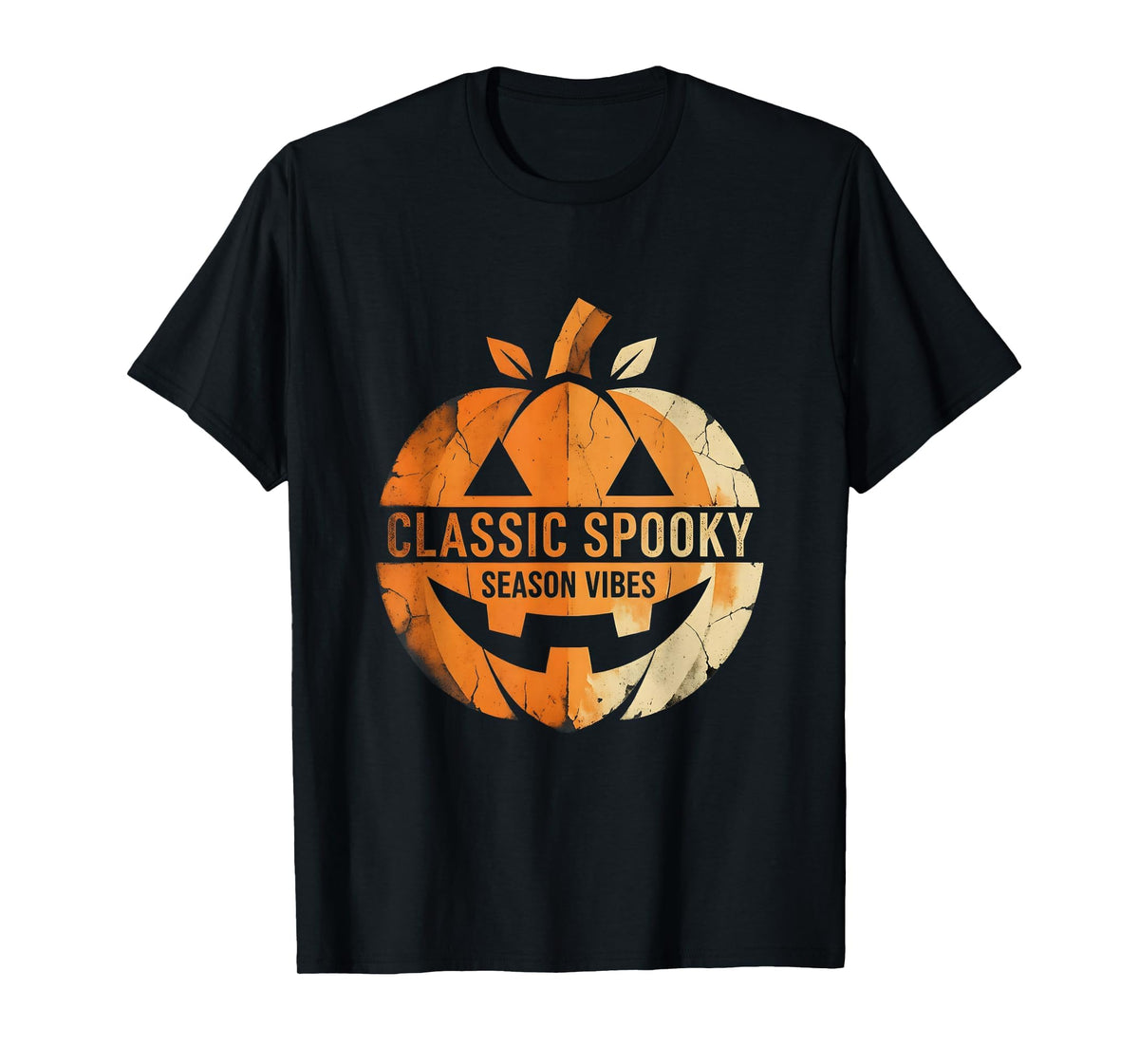 Classic Spooky Season Vibes Vintage Halloween Design T-Shirt