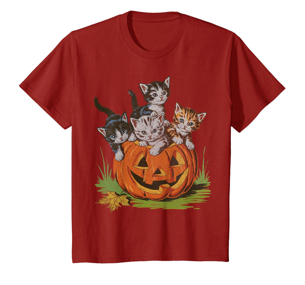 Halloween Vintage 90s Cat Pumpkin Spooky Season Men Women T-Shirt